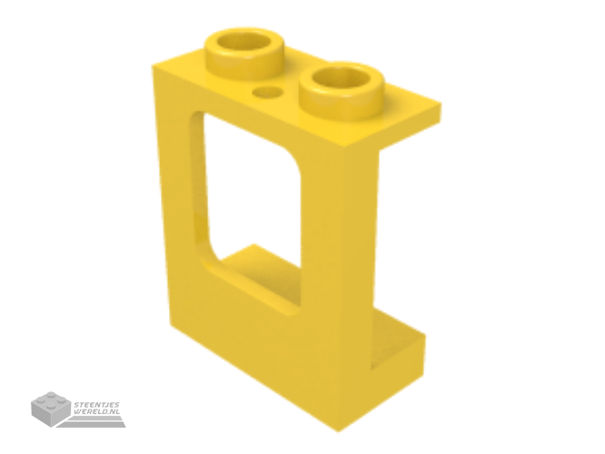 60032 – raam 1 x 2 x 2 Plane, Single gat bovenkant en onderkant voor Glass