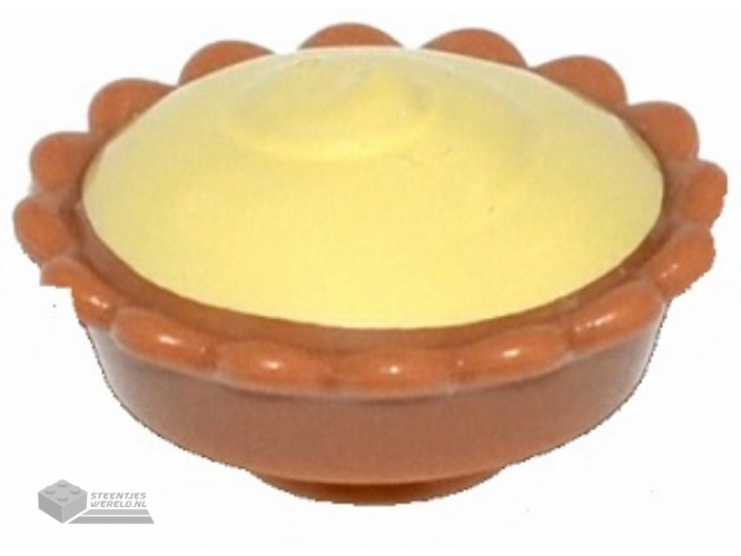 93568pb002 – Pie with Bright Light Yellow Cream Filling Pattern