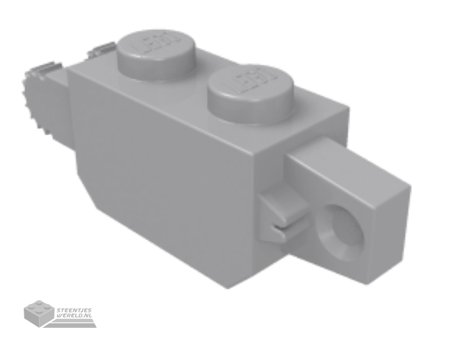 30386 – Scharnier Steen 1 x 2 Locking met 1 Finger Vertical uiteindes en 2 Fingers Vertical uiteindes, 9 Teeth