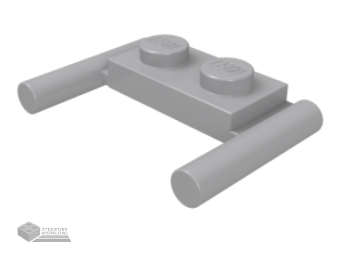 3839b – Plaat, aangepast 1 x 2 met staaf Hendels – plat eindes, Low Attachment