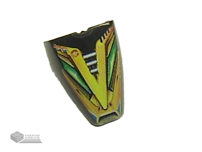 x209px1 – Technic Throwbot Visor with Millennia Gold V Pattern