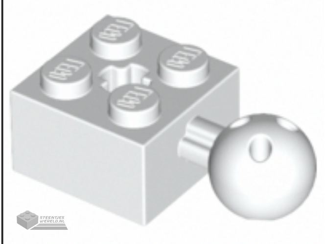 57909b – Technic, Steen aangepast 2 x 2 met Ball Joint en Technic as gat met 6 gaten in Ball