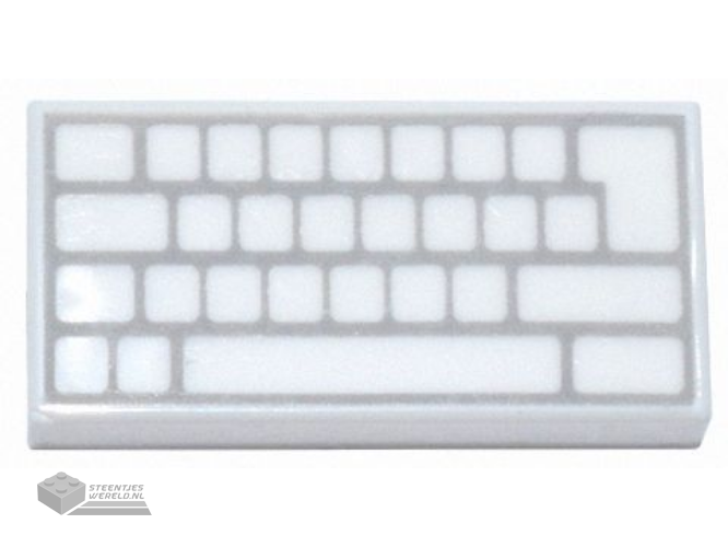 3069pb0856 – Tile 1 x 2 with Computer Keyboard Blank Keys Pattern