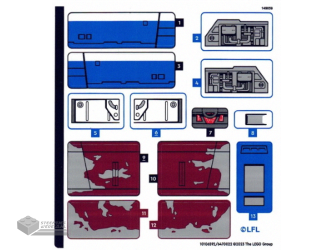 75364stk01 – Sticker Sheet for Set 75364 – (10106592/6470022)