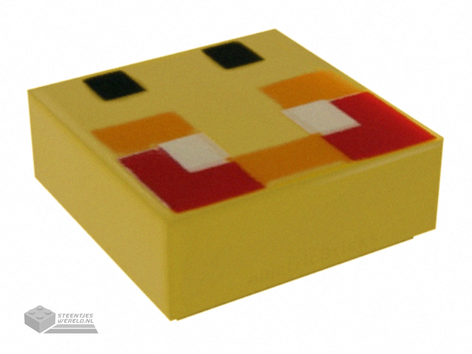 3070pb200 – Tile 1 x 1 with Angry Bee Eyes Minecraft Pixelated Pattern