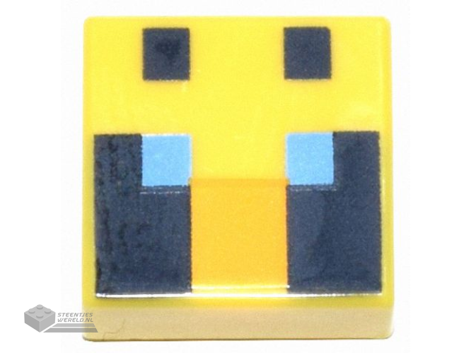 3070pb201 – Tile 1 x 1 with Passive Bee Eyes Minecraft Pixelated Pattern