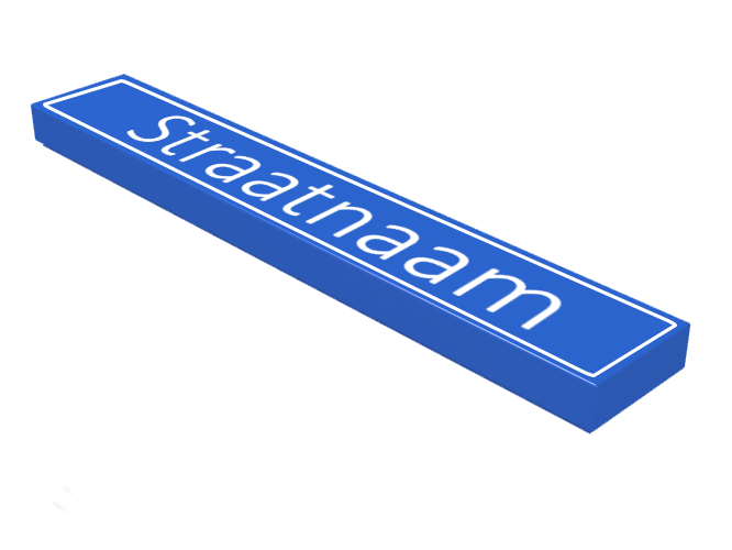 R2431 – Straatnaambord 1 x 4