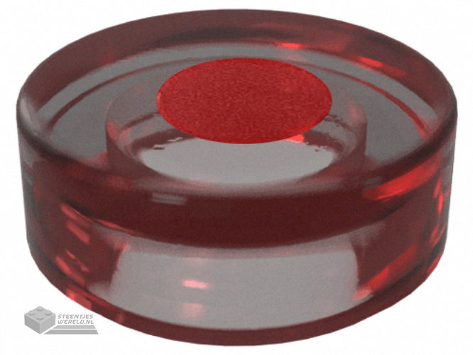 98138pb439 – Tile, Round 1 x 1 with Red Dot Pattern