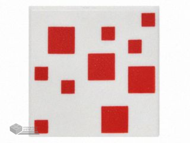 3068pb0991 – Tile 2 x 2 with Red Squares Pattern (Minecraft Cake)