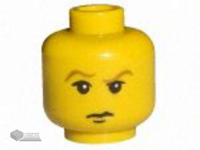 3626bpx95 – Minifigure, Head Male HP Draco with Brown Eyebrows, White Pupils, Closed Mouth Pattern – Blocked Open Stud