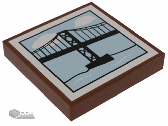 3068pb0674 – Tile 2 x 2 with Suspension Bridge Pattern