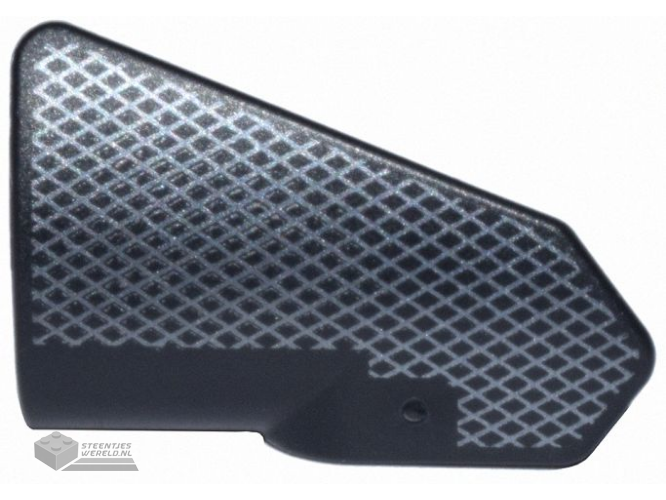 2387pb001 – Technic, Panel Fairing # 7 Very Small Smooth Short, Side A with Silver Lattice Grid Pattern