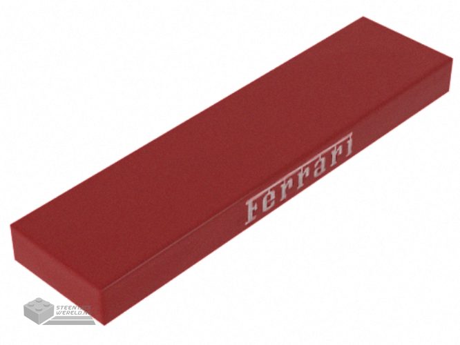 2431pb861 – Tile 1 x 4 with Silver Ferrari Logo Pattern