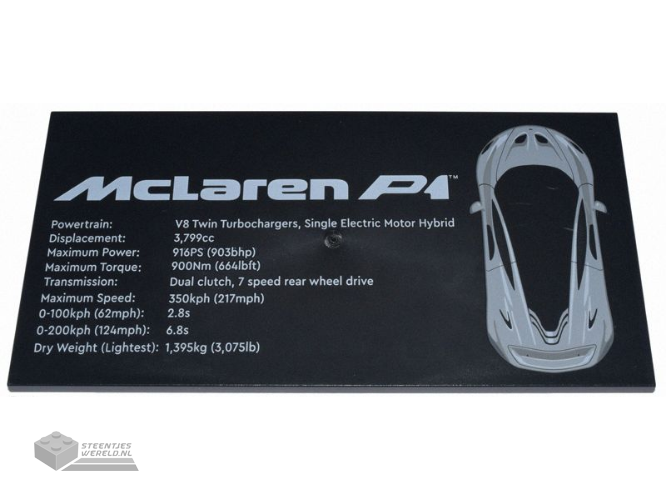 90498pb46 – Tile 8 x 16 with Bottom Tubes, Textured Surface with McLaren P1 Pattern