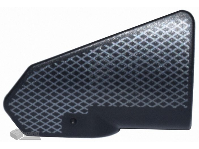 2389pb001 – Technic, Panel Fairing # 8 Very Small Smooth Short, Side B with Silver Lattice Grid Pattern