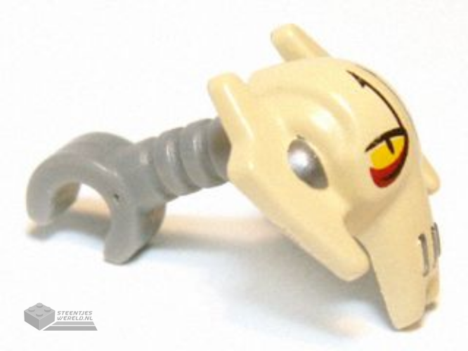 87567pb01 – Minifigure, Head, Modified SW General Grievous (Clone Wars) Tan Pattern