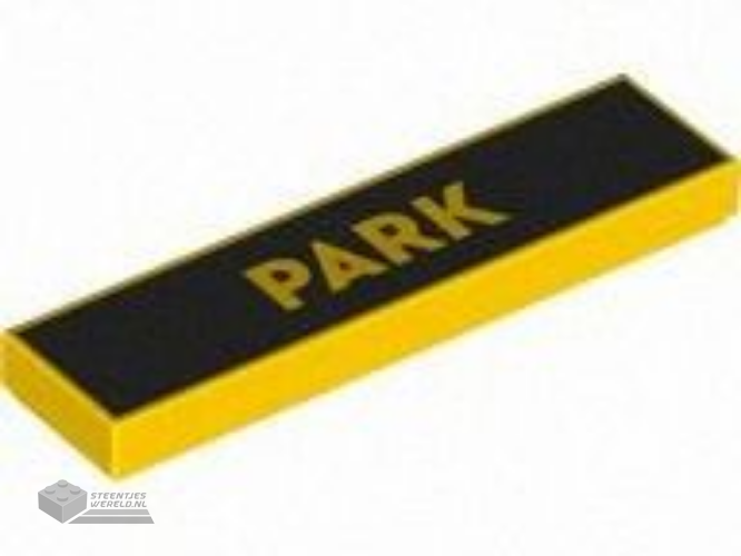 2431pb876 – Tile 1 x 4 with ‘PARK’ on Black Background Pattern