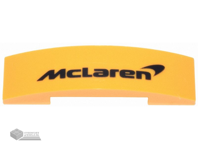 93273pb220 – Slope, Curved 4 x 1 x 2/3 Double with Black McLaren Logo Pattern