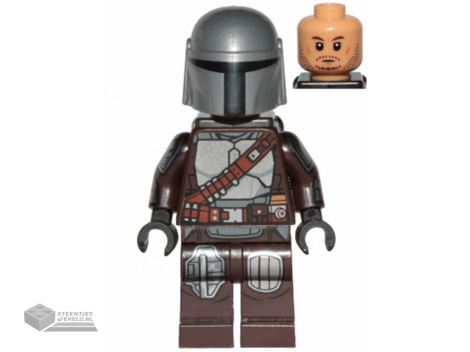 sw1212 – The Mandalorian / Din Djarin / ‘Mando’ – Silver Beskar Armor, Jet Pack, Printed Head