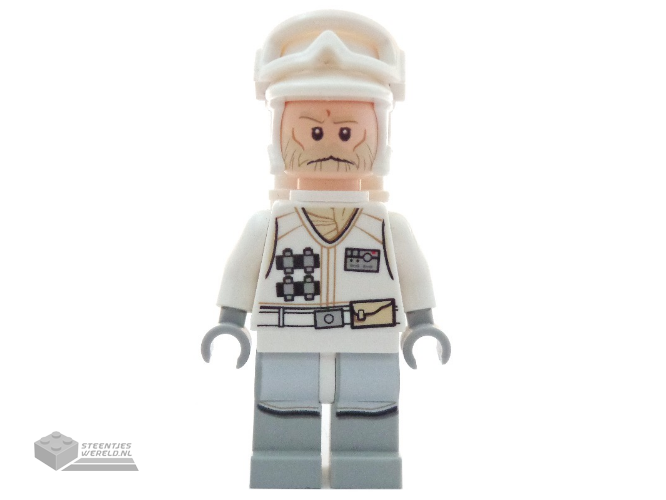 sw0734 – Hoth Rebel Trooper White Uniform (Tan Beard, Backpack)