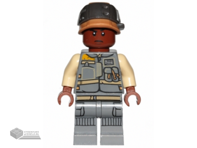 sw0806 – Rebel Trooper – Reddish Brown Head, Helmet with Pearl Dark Gray Band (Corporal Tonc)