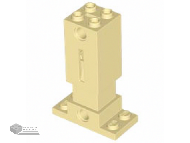 80432c01 – Brick, Modified 2 x 2 x 5 with 2 x 4 Plate Base, Spring Unit, and 2 Technic Holes