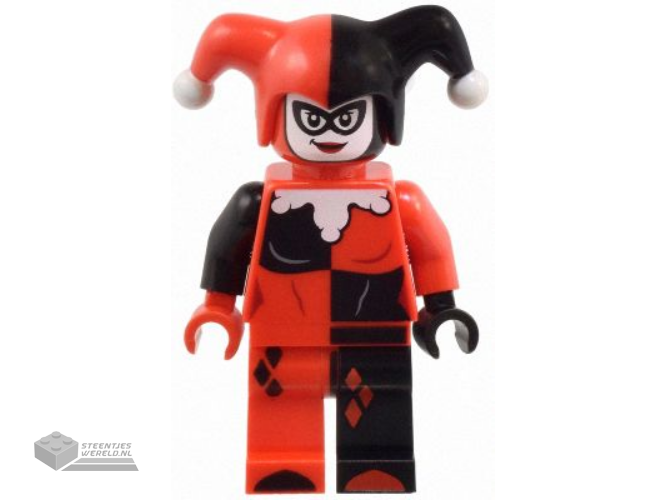 sh0959 – Harley Quinn – Jester’s Cap, Black and Red Hands, Rounded Collar